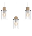 Pendant lamps on a strip - Milagro MADERA 3xE27 pendant lamp MLP8555 - product 2