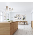 Pendant lamps on a strip - Milagro MADERA 3xE27 pendant lamp MLP8555 - product 4