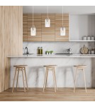 Pendant lamps on a strip - Milagro MADERA 3xE27 pendant lamp MLP8555 - product 7