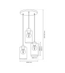 Product categories - Milagro MADERA 3xE27 pendant lamp MLP8556 - product 8