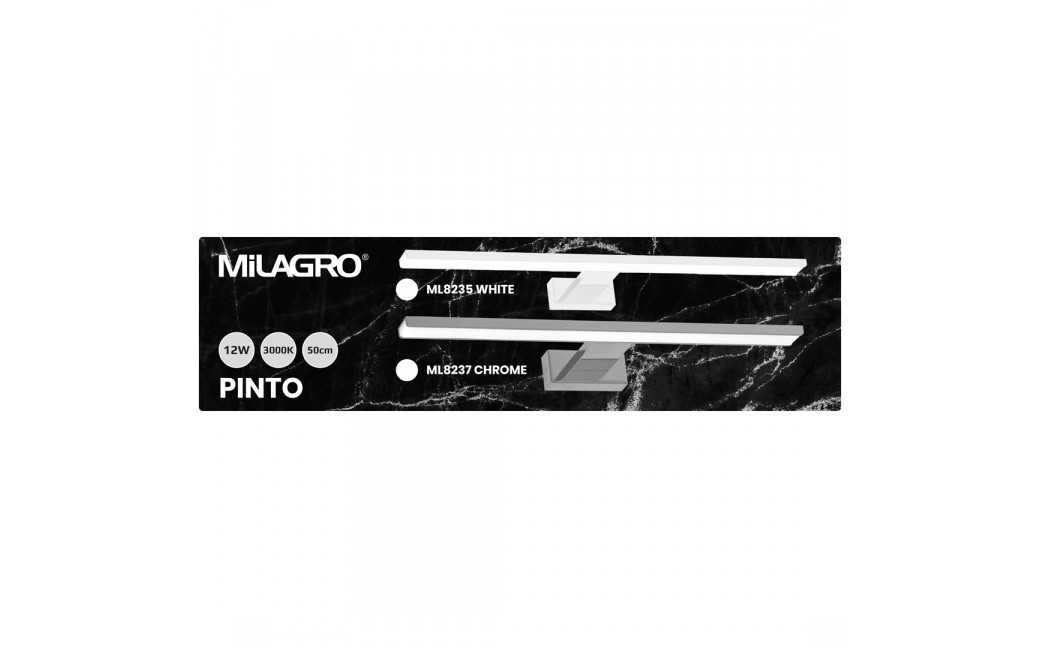 Milagro Kinkiet PINTO WHITE 12W LED 50cm ML8235