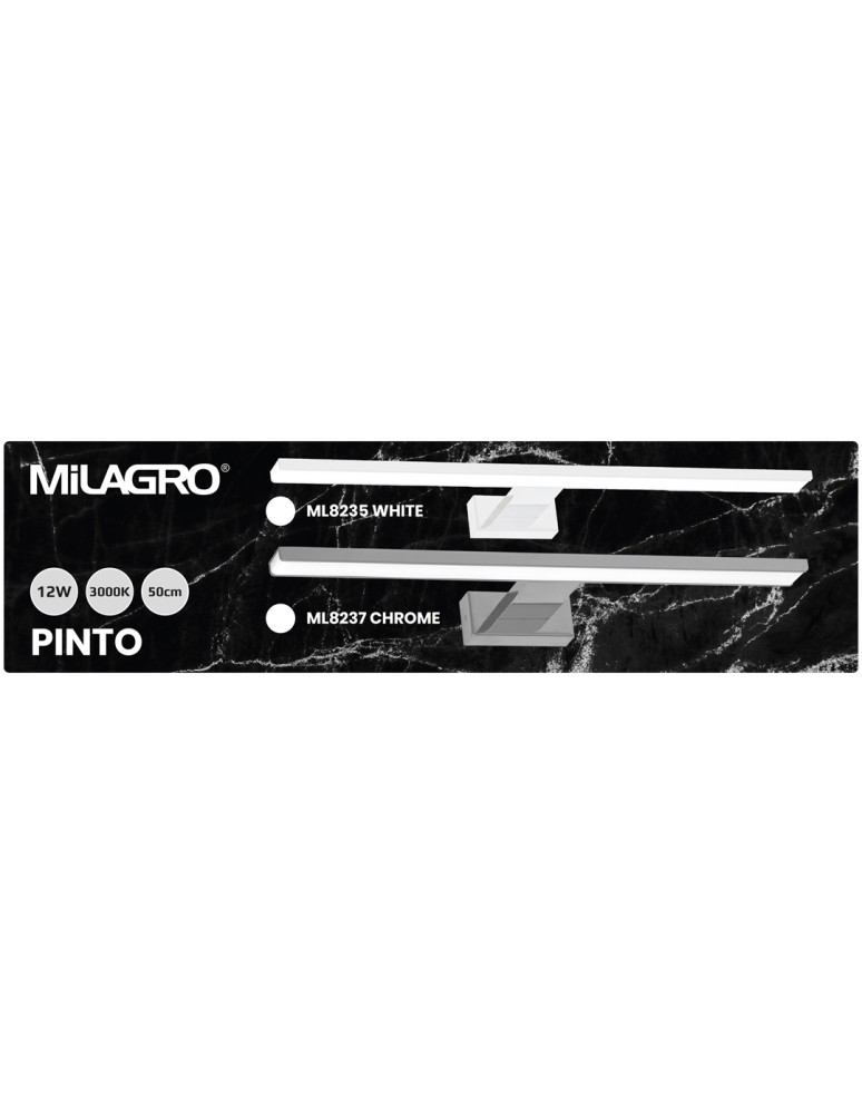 Wall lamps - Milagro Wall lamp PINTO CHROME 12W LED 50cm ML8237 - product kolory-swiatla.pl 6