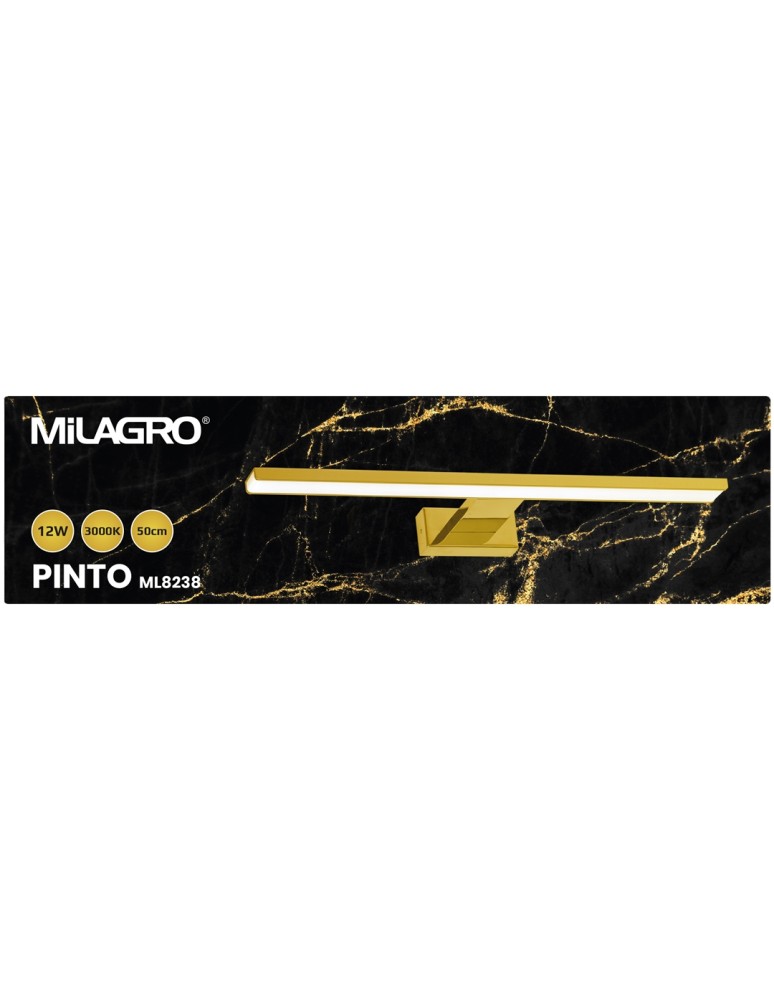 Wall lamps - Milagro Wall lamp PINTO GOLD 12W LED 50cm ML8238 - product kolory-swiatla.pl 6