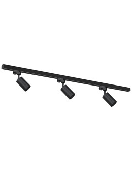 Milagro Zestaw Szynoprzewód 3xPipe GU10 + Prowadnica 1,5m - Czarny ML8719