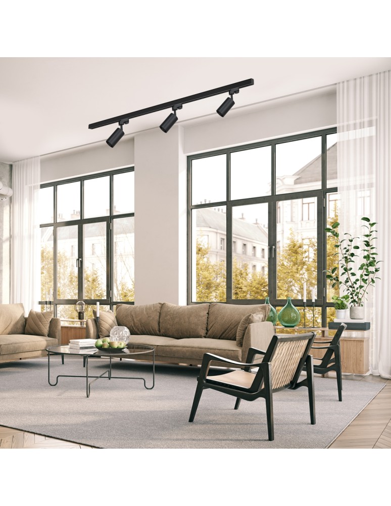 Ready-made rail kits - Milagro 3xPipe GU10 track set + Guide 1,5m - Black ML8719 - product kolory-swiatla.pl 4