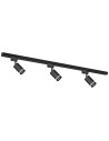 Milagro 3xPipe Ring GU10 track set + Guide 1,5m - Black ML8721