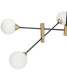 Pendant lamps spheres - ITALUX Marino Pendant G9 4x25W Black/Brass PND-9148-4-OPAL - product 3