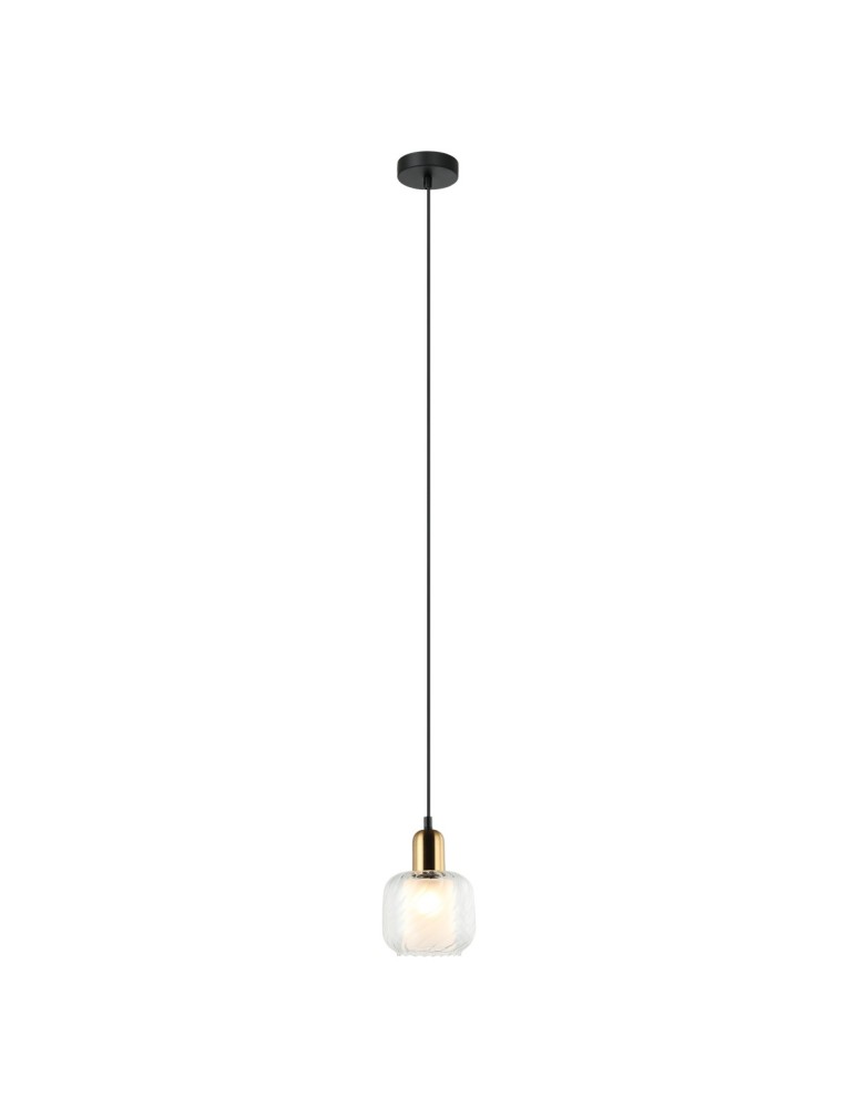Pendant lamps - ITALUX Lamezia Pendant E27 1x40W Brown/Black PND-67594-1-BRO+CL - product kolory-swiatla.pl 3
