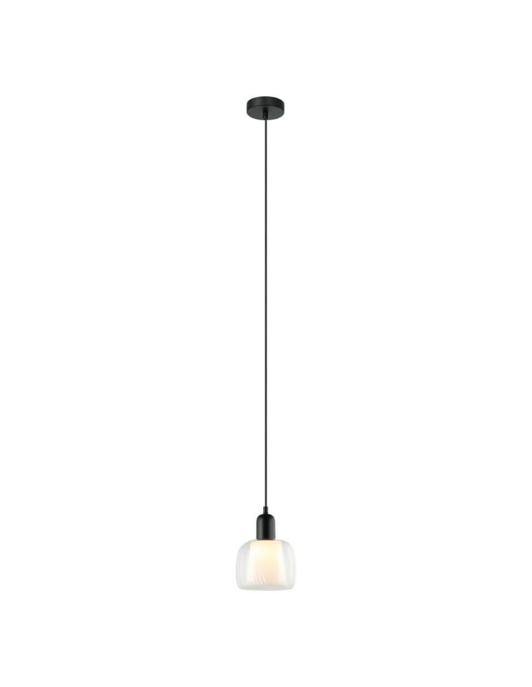 Pendant lamps - ITALUX Lamezia Pendant E27 1x40W Black PND-67594-1-BK+CL - product kolory-swiatla.pl 3