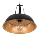 Loft pendant lamps - ITALUX Paloma Pendant E27 1x60W Black MDM-3619/1M BK+GD - product 3