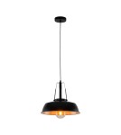 Loft pendant lamps - ITALUX Paloma Pendant E27 1x60W Black MDM-3619/1M BK+GD - product 4