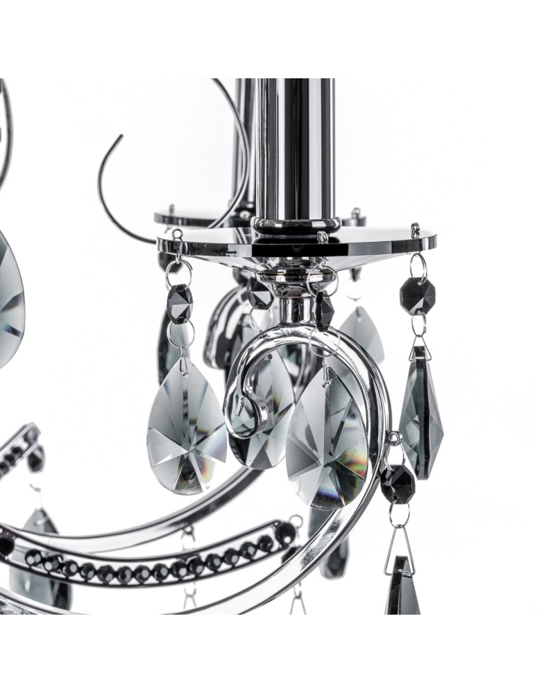 Chandelier chandeliers - ITALUX Barocco Black Chandelier E14 6x40W Black MD72709-6B - product kolory-swiatla.pl 4