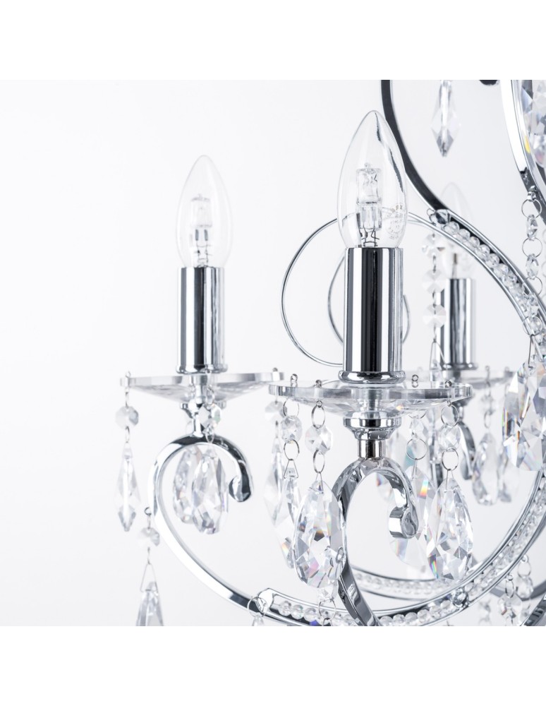 Chandelier chandeliers - ITALUX Barocco Chrome Chandelier E14 6x40W Chrome MD72709-6A - product kolory-swiatla.pl 3