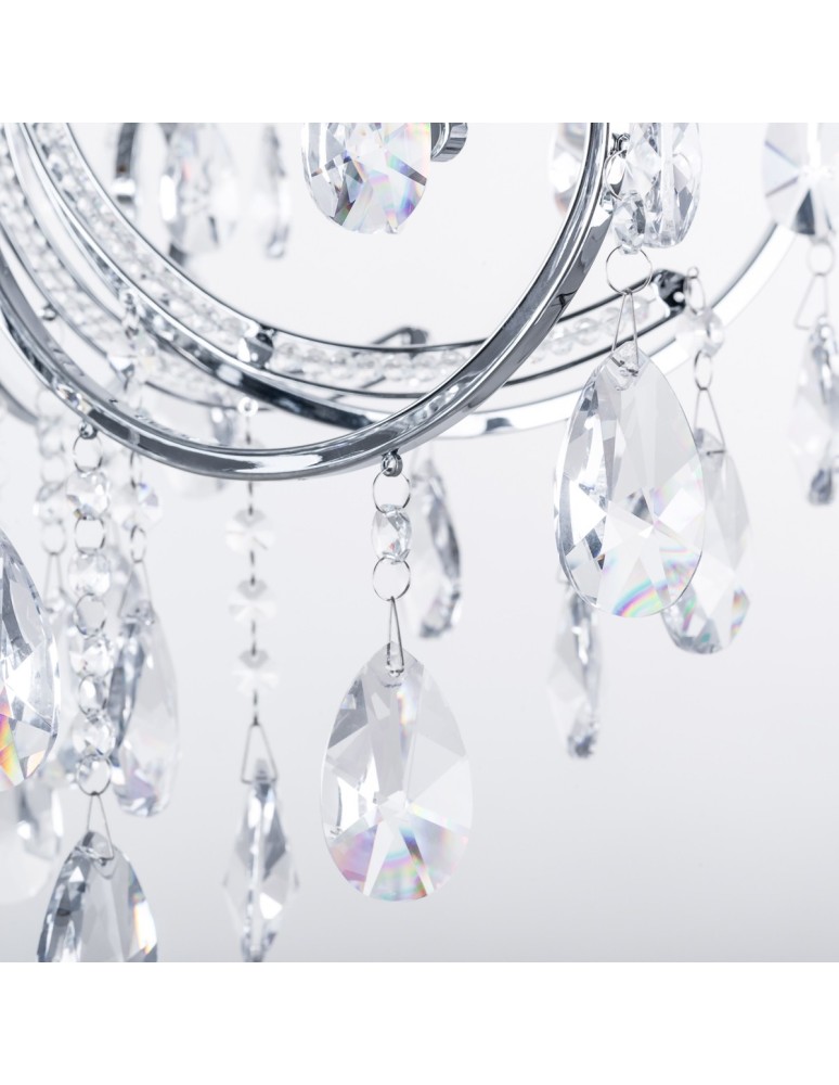 Chandelier chandeliers - ITALUX Barocco Chrome Chandelier E14 6x40W Chrome MD72709-6A - product kolory-swiatla.pl 4