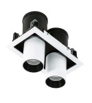 Flush-mounted lamps - pendants - ITALUX Mercanta Double 4000K Recessed ceiling LED integrated 12W 4000K 1640lm White/Black GL7117-2/12W 4000K WH+BL - product 3