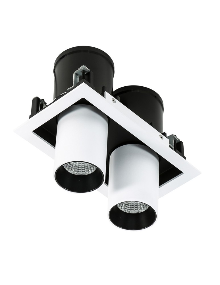 Flush-mounted lamps - pendants - ITALUX Mercanta Double 4000K Recessed ceiling LED integrated 12W 4000K 1640lm White/Black GL7117-2/12W 4000K WH+BL - product kolory-swiatla.pl 3