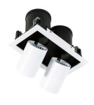 Flush-mounted lamps - pendants - ITALUX Mercanta Double 4000K Recessed ceiling LED integrated 12W 4000K 1640lm White/Black GL7117-2/12W 4000K WH+BL - product 5
