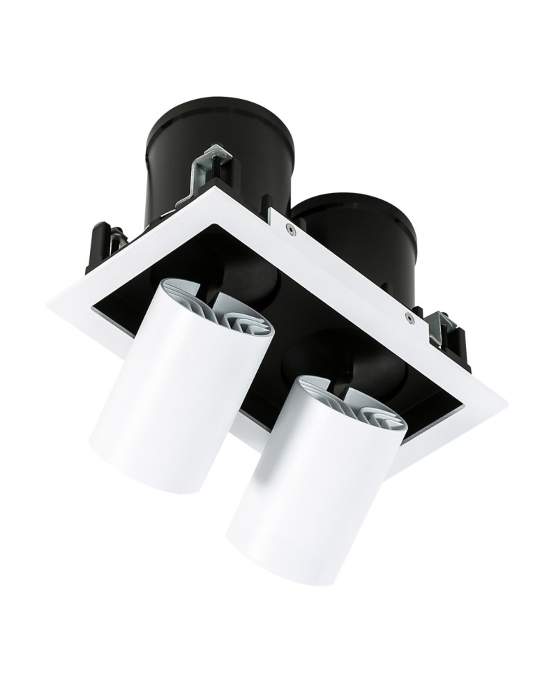 Flush-mounted lamps - pendants - ITALUX Mercanta Double 4000K Recessed ceiling LED integrated 12W 4000K 1640lm White/Black GL7117-2/12W 4000K WH+BL - product kolory-swiatla.pl 5