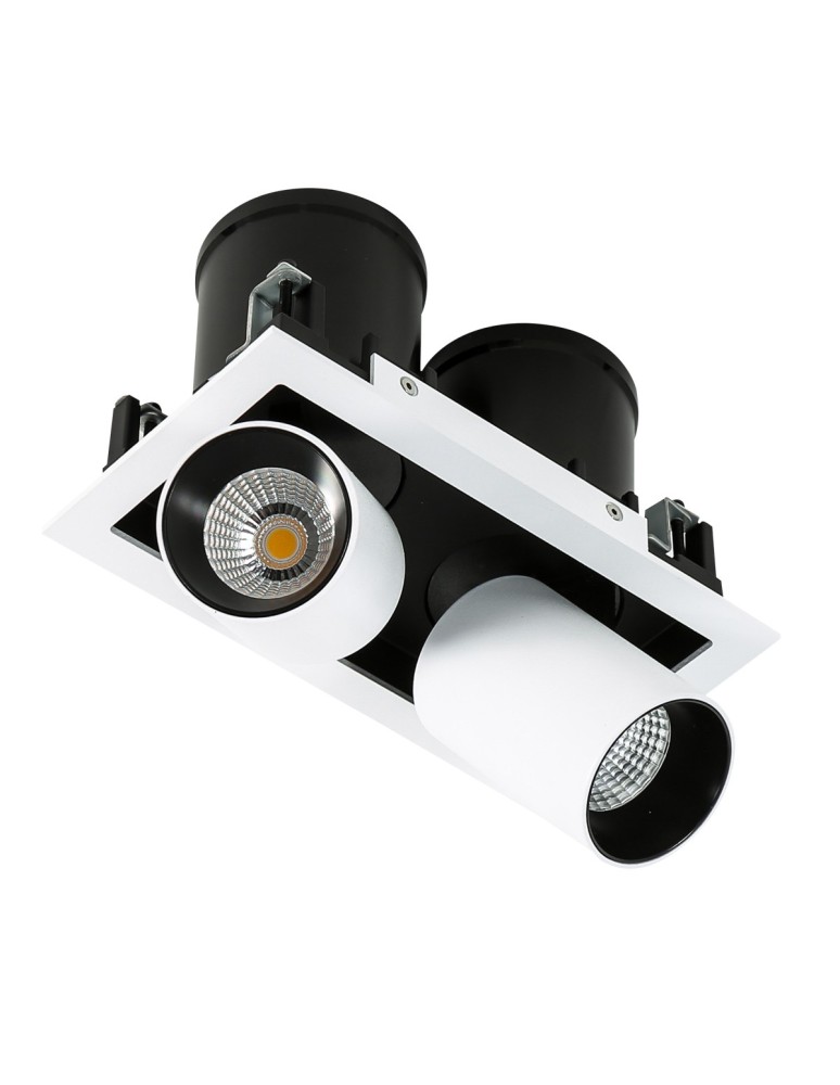 Flush-mounted lamps - pendants - ITALUX Mercanta Double 4000K Recessed ceiling LED integrated 12W 4000K 1640lm White/Black GL7117-2/12W 4000K WH+BL - product kolory-swiatla.pl 6