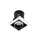 Flush-mounted lamps - pendants - ITALUX Mercanta Single 4000K Recessed ceiling LED integrated 12W 4000K 810lm White/Black GL7117-1/12W 4000K WH+BL - product 3