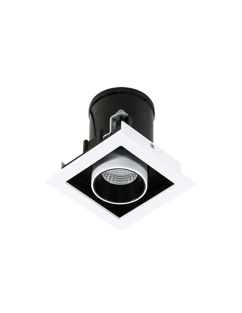 Flush-mounted lamps - pendants - ITALUX Mercanta Single 4000K Recessed ceiling LED integrated 12W 4000K 810lm White/Black GL7117-1/12W 4000K WH+BL - product kolory-swiatla.pl 3