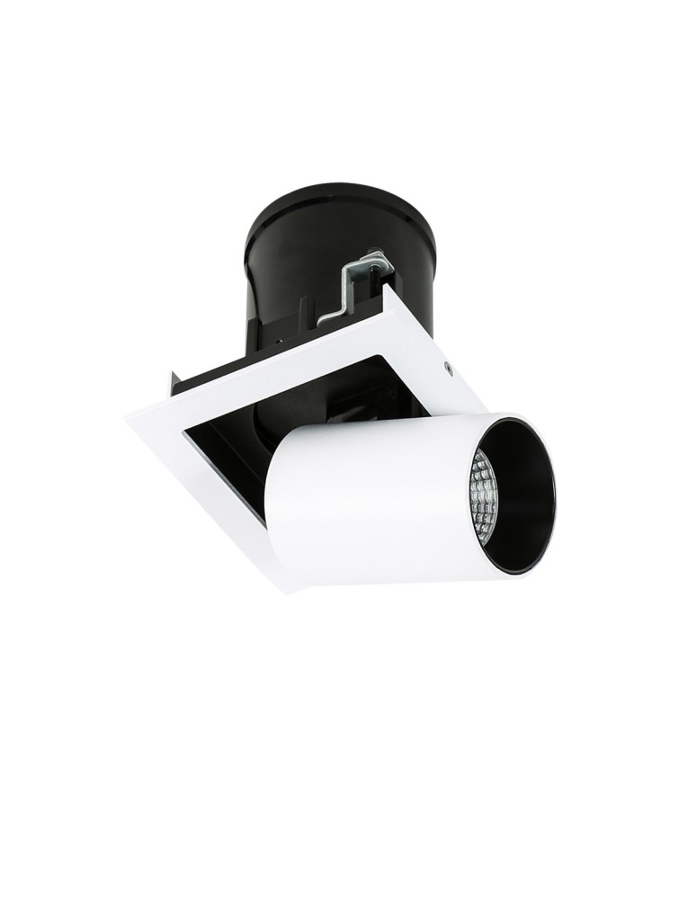 Flush-mounted lamps - pendants - ITALUX Mercanta Single 4000K Recessed ceiling LED integrated 12W 4000K 810lm White/Black GL7117-1/12W 4000K WH+BL - product kolory-swiatla.pl 4