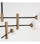 Pendant lamps spheres - ITALUX Marino Pendant G9 6x25W Black/Brass PND-9148-6-OPAL - product 3