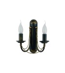 Chandelier wall lamps - Nowodvorski ARES Wall Wall lamp Max power 2x60W E14 Black patinated gold 203 - product 1
