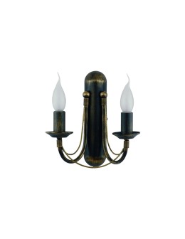 Nowodvorski ARES Wall Wall lamp Max power 2x60W E14 Black patinated gold 203