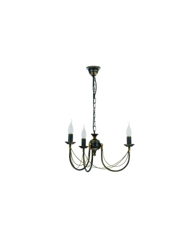 Nowodvorski ARES Ceiling Chandelier Max power 3x60W E14 Black Patinated Gold 204