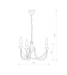 Chandelier chandeliers - Nowodvorski ARES Ceiling Chandelier Max power 3x60W E14 Black Patinated Gold 204 - product 2