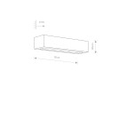 Wall lamps - Nowodvorski GIPSY M Wall lamp Gypsum wall lamp for painting Max power 2x60W E27 White 2207 - product 3