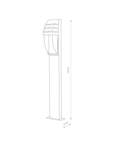 Nowodvorski MISTRAL Outdoor Max power pole 1x23W E27 IP44 Graphite 3394 - product 2