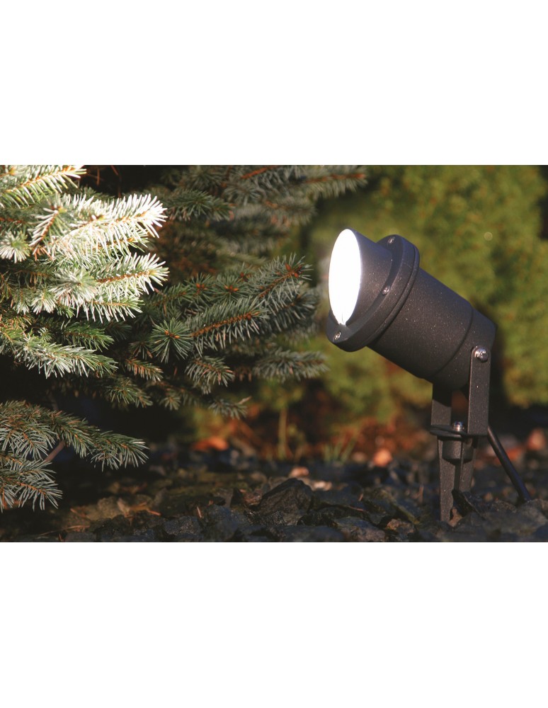 Garden lamps driven into the ground (with wedge) - Nowodvorski BUSH Outdoor Ground Lamps Max power 1x35W GU10 IP65 Graphite 3401 - product kolory-swiatla.pl 3