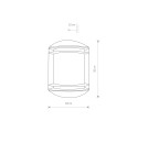 Outdoor wall lamps - Nowodvorski QUARTZ Outdoor Wall Mounted Max power 1x60W E27 IP21 Graphite 3411 - product 2
