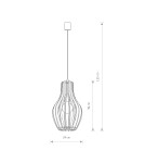 Pendant lamps - Nowodvorski IKA A Suspended Ceiling Max power 60W E27 Natural wood 4171 - product 2