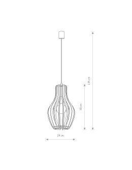Nowodvorski IKA A Suspended Ceiling Max power 60W E27 Natural wood 4171 - product 2