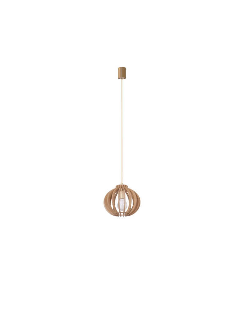 Pendant lamps - Nowodvorski IKA C Ceiling Pendant Max power 60W E27 Natural wood 4173 - product kolory-swiatla.pl 1