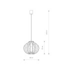 Pendant lamps - Nowodvorski IKA C Ceiling Pendant Max power 60W E27 Natural wood 4173 - product 2