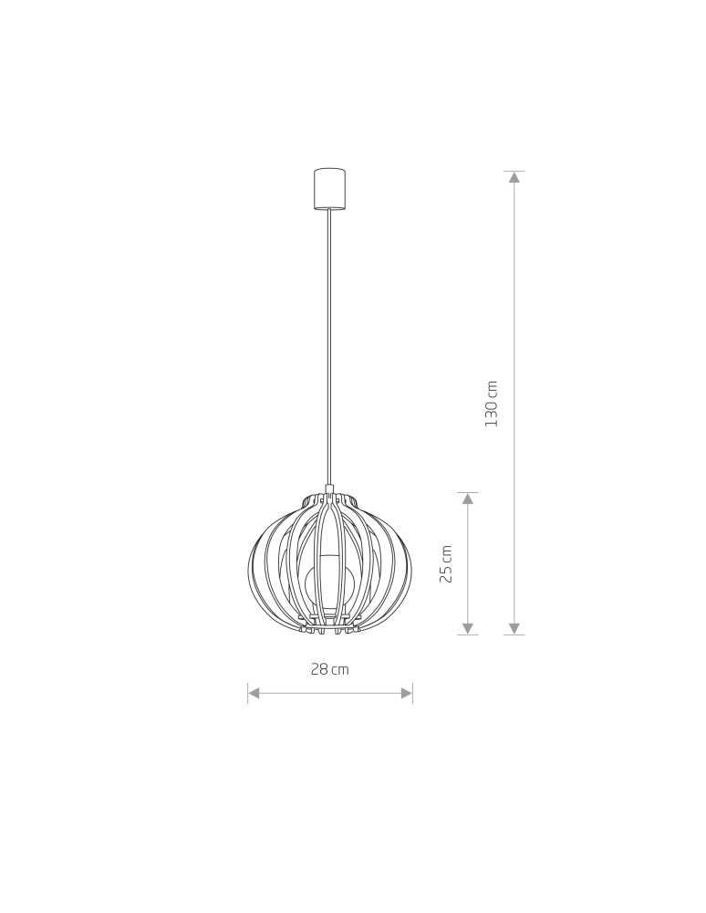 Pendant lamps - Nowodvorski IKA C Ceiling Pendant Max power 60W E27 Natural wood 4173 - product kolory-swiatla.pl 2