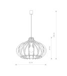 Boho pendant lamps - Nowodvorski IKA D Ceiling Pendant Max power 60W E27 Natural wood 4174 - product 2