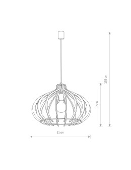 Nowodvorski IKA D Ceiling Pendant Max power 60W E27 Natural wood 4174 - product 2
