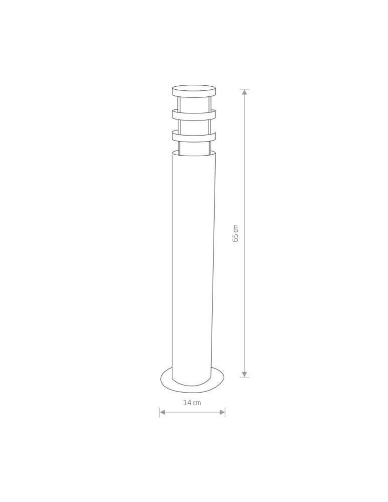 Standing garden lamps - Nowodvorski NORIN Outdoor Max power pole 1x20W E27 IP44 Graphite 4446 - product kolory-swiatla.pl 2