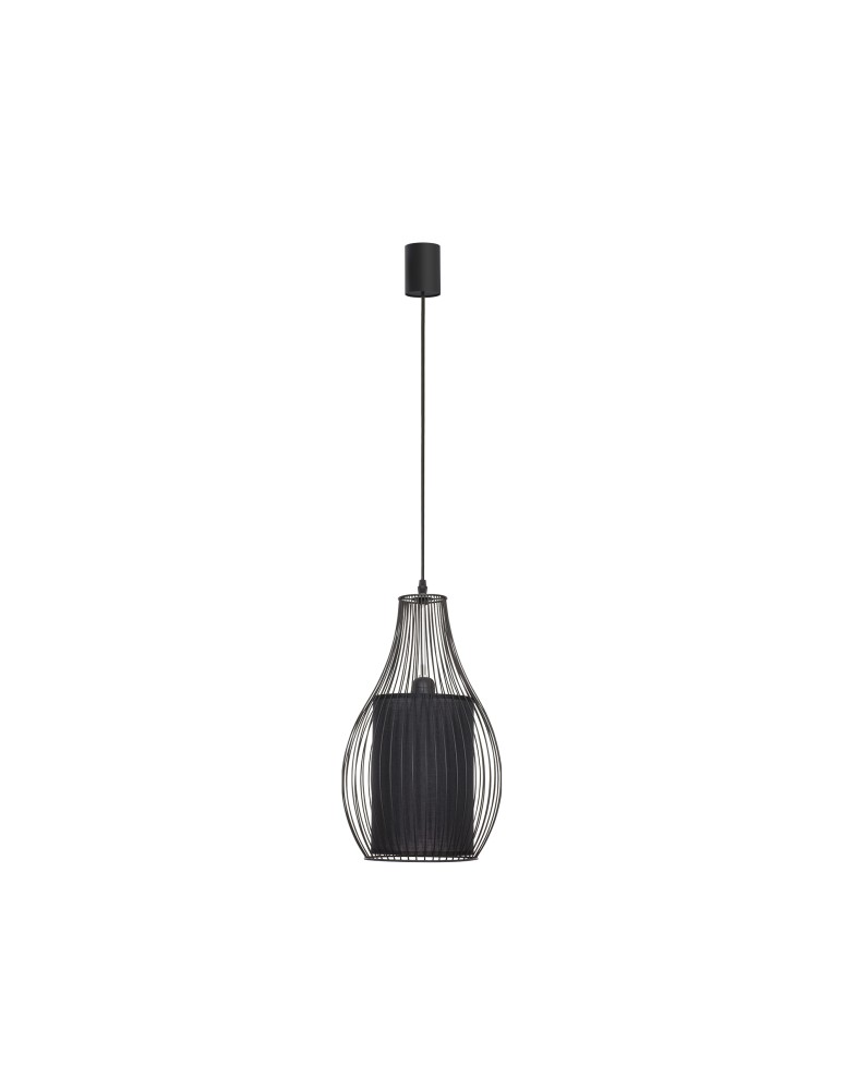 Pendant lamps - Nowodvorski CAMILLA Suspended Ceiling Max power 1x40W E27 Black 4610 - product kolory-swiatla.pl 1