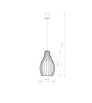 Pendant lamps - Nowodvorski CAMILLA Suspended Ceiling Max power 1x40W E27 Black 4610 - product 2