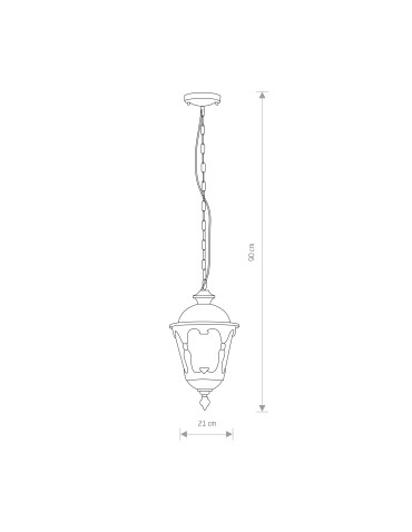 Nowodvorski TYBR Zewnętrzna Sufitowa Wisząca Max moc 1x60W E27 IP44 Czarny patynowany złotem 4684 - produkt 2