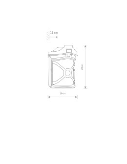 Nowodvorski DON Zewnętrzna Ścienna Natynkowa Max moc 60W E27 IP44 Czarny patynowany miedzią 4687 - produkt 2