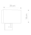 Wall lamps with lampshade - Nowodvorski HOTEL Wall lamp Max power 1x60W E27 Ecru 4730 - product 3