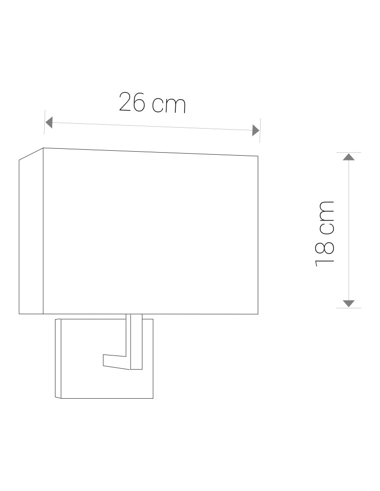 Wall lamps with lampshade - Nowodvorski HOTEL Wall lamp Max power 1x60W E27 Ecru 4730 - product kolory-swiatla.pl 3