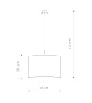 Pendant lamps with lampshade - Nowodvorski ALICE L Suspended Ceiling Max power 1x60W E27 Black 4961 - product 2